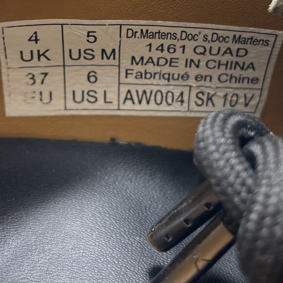 Dr Martens Docs 1461 Quad Platform Oxfords Womens Size 6 White Leather Low Top - Picture 8 of 9